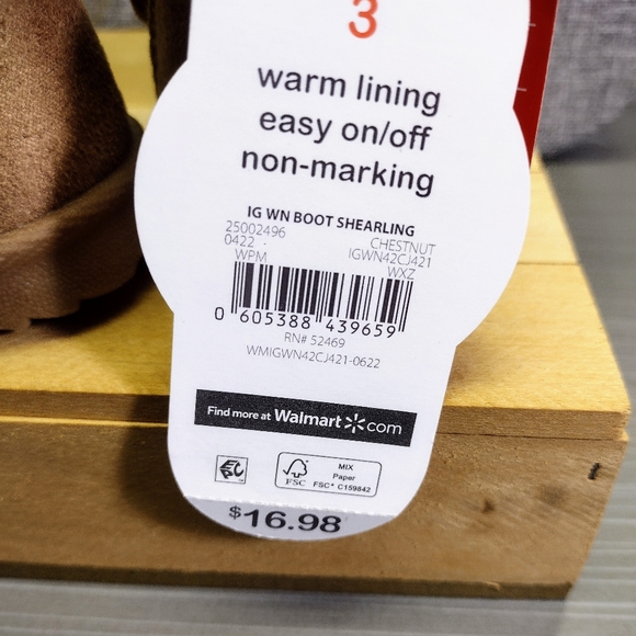 Wonder Nation Baby Girl Faux Fur/Faux Suede Faux Shearling Toddler Boots Size 3 - Picture 14 of 14